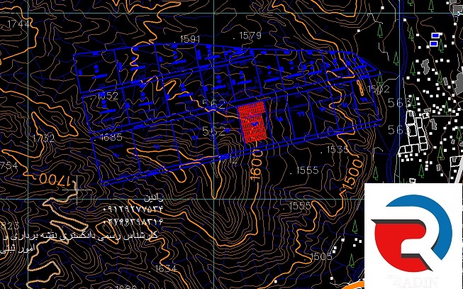تهیه نقشه یو تی ام و انجام جانمایی پلاک ثبتی شاهشنشاهی